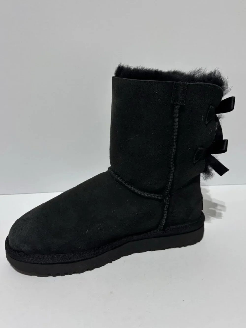 UGG Women’s Bailey Bow II Black Winter Boots, Size 7 M